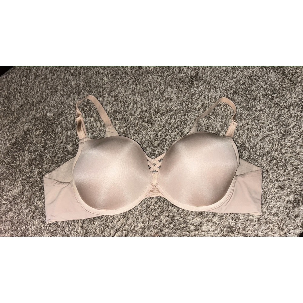 TORRID X & O PLUNGE PUSH UP CORSET NUDE BRA BACK SMOOTHING 42B - Picture 2 of 3